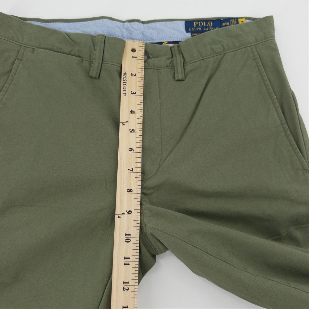 NEW Polo Ralph Lauren Chinos Mens 30x30 Olive Green Stretch Straight Fit